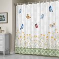 thumbnail image 4 of Shower Curtain for Bathroom Pastoral White Daisy with Butterfly Waterproof Bath Curtains Shower Curtains with Hooks,Floral Blossom Botanical Bathroom Curtain Privacy Drapes for Bathtubs 36x72in, 4 of 9
