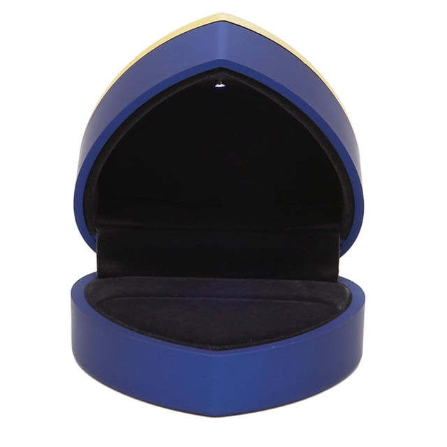 Caja de anillos iluminada, caja de regalo de anillos Caja de regalo de joyería iluminada suave Cajas de anillos flocadas Construcción robusta Jadeshay A