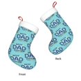 thumbnail image 3 of Daiia Best Dad Ever Print Christmas Stocking，18"Large Knitted Xmas Stocking for Kids, Family Stocking for Fireplace Christmas Holiday Party Decoration, 3 of 7
