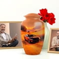 thumbnail image 6 of JAGASY Car Urns for Ashes Set of 5 - Orange Urns for Human Ashes Adult Female & Male - Decorative Combo Urn for Families - Memorial Gift for Loss of Brother - (1 Large 10" & 4 Keepsake 3"), 6 of 7