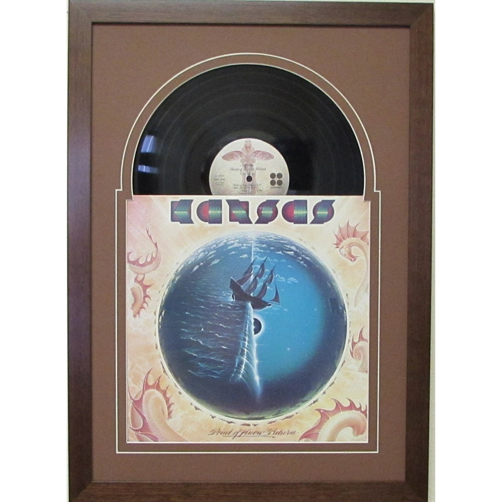 Record Album Lp Frame Featuring Brown Mat "Juke Box" Style Design and a