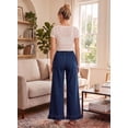 thumbnail image 4 of DOKOTOO Jeans for Women High Waisted Wide Leg Jeans with Ruffle Hem Trendy Stretchy Denim Loose Pants Straight Leg (Plus Sizes Available), 4 of 12