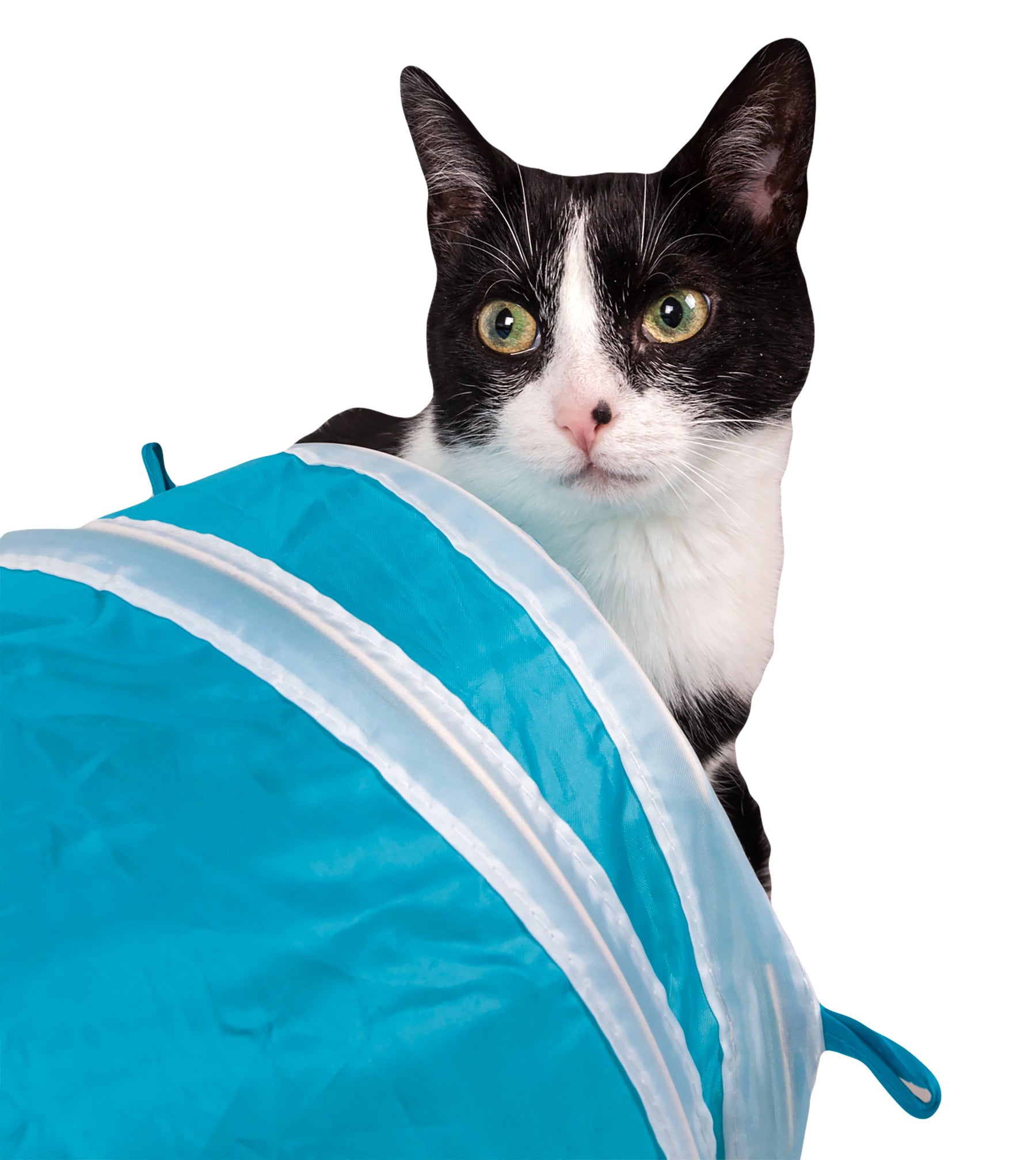 Pet Life 3-Way Kitting-Go-Seek Interactive Collapsible Passage Kitty Cat Tunnel 