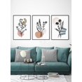 thumbnail image 1 of 3pcs Floral Pattern Unframed Painting, Abstract Wall Art Prints For Home Decor, 1 of 5