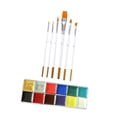 thumbnail image 4 of Paleta de Pintura de 12 colores Yuyangstore para rostro y cuerpo 16 cm x 6 cm 6 pinceles, 4 of 8