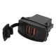 thumbnail image 2 of Cargador De Coche, Adaptador De Cargador USB Dual Protección Múltiple Estilo De Interruptor Basculante Negro Universal Con Retroiluminación LED Para Automóvil OTVIAP Fast Charge Socket, 2 of 8