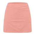thumbnail image 3 of Girls' Solid Color Patchwork High Waist A-Line Sports Skirt with Fake Two-Piece Design for Casual Wear and Active Play, 3 of 6