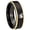 Black And Gold Step Edge, variant on Kangaroo Concave Black Tungsten Men Ring 10MM