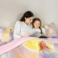 thumbnail image 5 of jejeloiu God Queen Comforter Set,Merry Christmas Bedding Sets,Pink White Bedding Comforter Set For Girls,Luxury Bedroom Decor Reversible,3 Pieces, 5 of 8