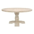 thumbnail image 3 of Benedict 58" Solid Wood Round Dining Set with 6 Ash Chairs in Ivory Boucle, 3 of 11