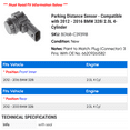thumbnail image 2 of Parking Distance Sensor - Compatible with 2012 - 2016 BMW 328i 2.0L 4-Cylinder 2013 2014 2015, 2 of 2