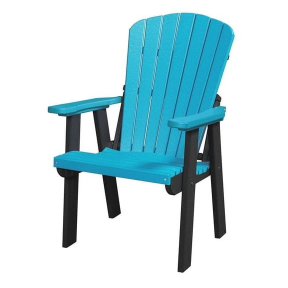 42 x 24.5 x 21 in. Os Home & Office Model Fan Back Chair with Black Base, Aruba Blue