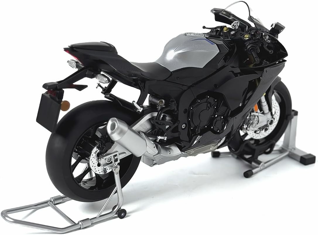 1/6 Scale Alloy Dynamic RC Motorcycle, Realistic Simulation RC Dirt Bike with Ignition System, Smoke Spray, Light & Sound, Sports Style Collectible Gift