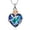 Rose/Blue, variant on Rose Flower Stone Love Heart Urn Pendant Cremation Jewelry for Ashes Keepsake Memory Necklace Women Elegant Beautiful Memorial Jewelry