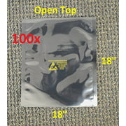 100 ESD Anti-Static Shielding Bags 18"x18" in (457mm x 457mm) Open-Top 3.1 mils