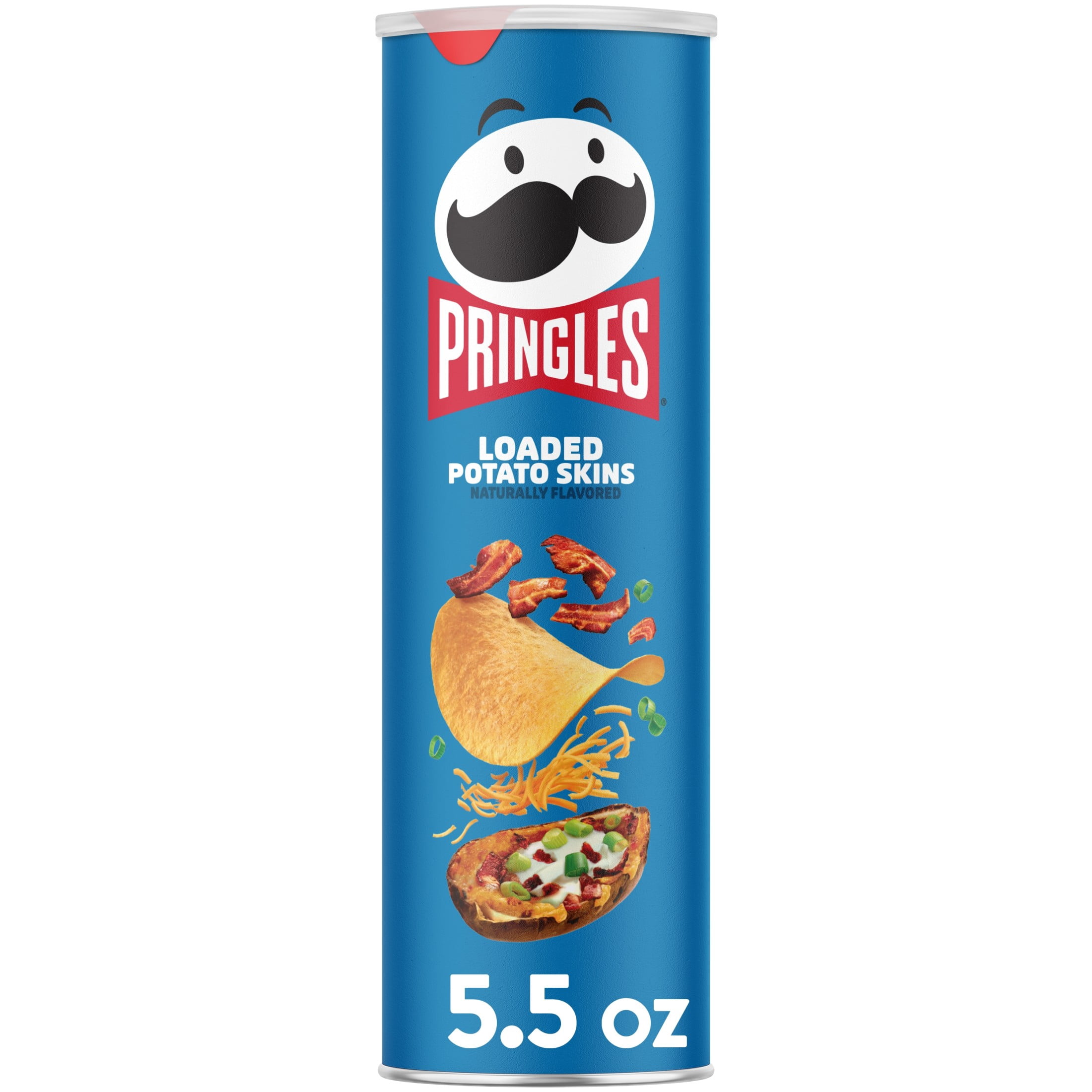 (14 pack) Pringles Loaded Potato Skins Potato Crisps Chips, Lunch Snacks, 5.5 oz Canister