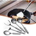 thumbnail image 2 of 5PCS Cooking Utensils Set, Stainless Steel Kitchen Utensils Set, Heat Resistant Kitchen Gadgets Utensil Set Includes Slotted Spoon, Slotted Spatula, Large Spoon, Soup, Spatula, 2 of 7