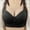 Black, variant on Samickarr Plus Size Wireless Bras for Women Full Coverage Gathered Up Ruched Thin Breathable Wirefree Bralettes Adjusatable Shoulder Strap Beauty Back Daily Minimizer Bras
