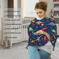 thumbnail image 4 of Haiem Dinosaur Flowers Baby Nursing Cover & Nursing Poncho - Multi Use Cover for Baby Car Seat Canopy, Stroller Cover, 360°Full Privacy Breastfeeding Coverage, 4 of 9