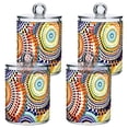 thumbnail image 2 of Colorful Dot Circles Translucent Plastic Cans Storage Canisters with Lid Set of 2, 2 of 7