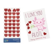 Hello Hobby Stickers Sheet - Holographic Red Hearts