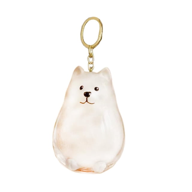 Dog Hair Keepsake Capsule Keychain Translucent Pet Fur Memorial Bottles with Keyring, Portable & Odor-Proof, Cute Dog Hair Collector Storage for Pet Lovers