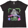 thumbnail image 3 of Inktastic Daytona Beach Florida Cute Swimming Manatee Women's Plus Size T-Shirt, 3 of 5