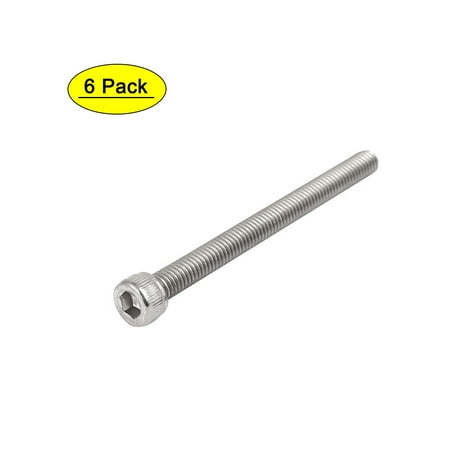 

Uxcell M6 x 70mm Thread 304 Stainless Steel Hex Socket Head Cap Screw Bolt DIN912 (6-pack)