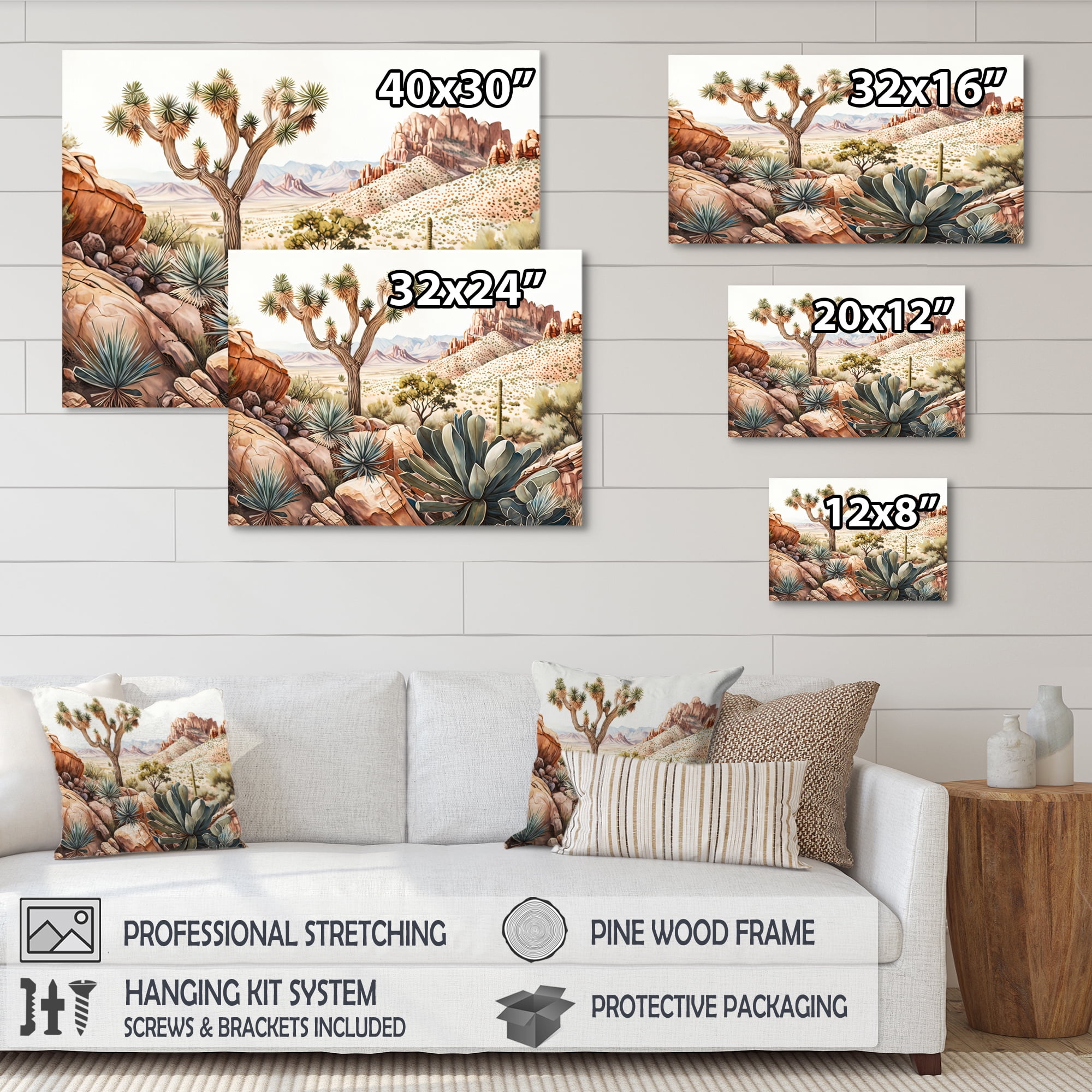 Designart Arizona Desert I Canvas Wall Art