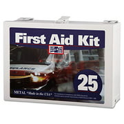 25 Person Steel Contractorquot;S First Aid Kit, Sold As 1 Kit