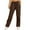 Brown, variant on NTACZA Elastic Comfortable Pants for Women Joggers Brown High Waist Solid Pants Pants for Teens L