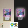 thumbnail image 2 of Yayeee LED Plug in Night Light for The Home with Auto Dusk to Dawn Light Sensors, 2 Pack, Purple Window Scene, 2 of 6