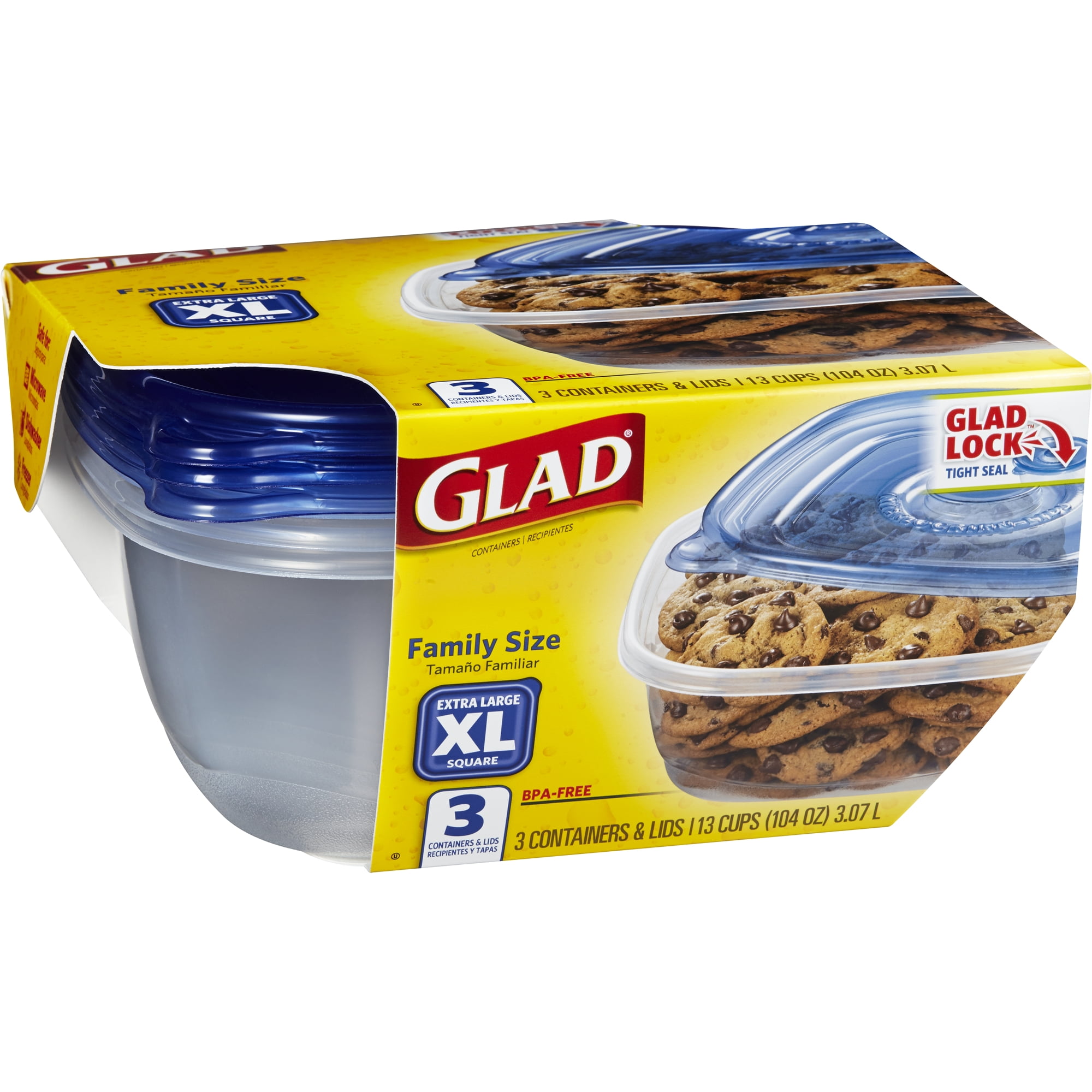 Glad Food Storage Containers Family Size Container 104 Oz 3 Glad Food Storage Containers Family Size Container 104 Oz 3 Com