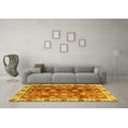 thumbnail image 3 of Ahgly Company Machine Washable Indoor Square Abstract Yellow Modern Area Rugs, 7' Square, 3 of 4