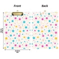 thumbnail image 3 of Plastic Clipboard Acrylic Hanging Clip Board with silver Low Profile Office School Supplies 12.5x9 Blue Purple Yellow Star, 3 of 9
