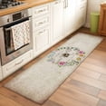 thumbnail image 2 of Spring Daisy 2'x6' Runner Rugs for Hallway Kitchen Bedside Non Slip, Pink Flowers Wreath Leaves Farmhouse Vintage Entryway Rug Runners with Rubber Backing, Long Carpet Runner for Laundry Room, 2 of 8