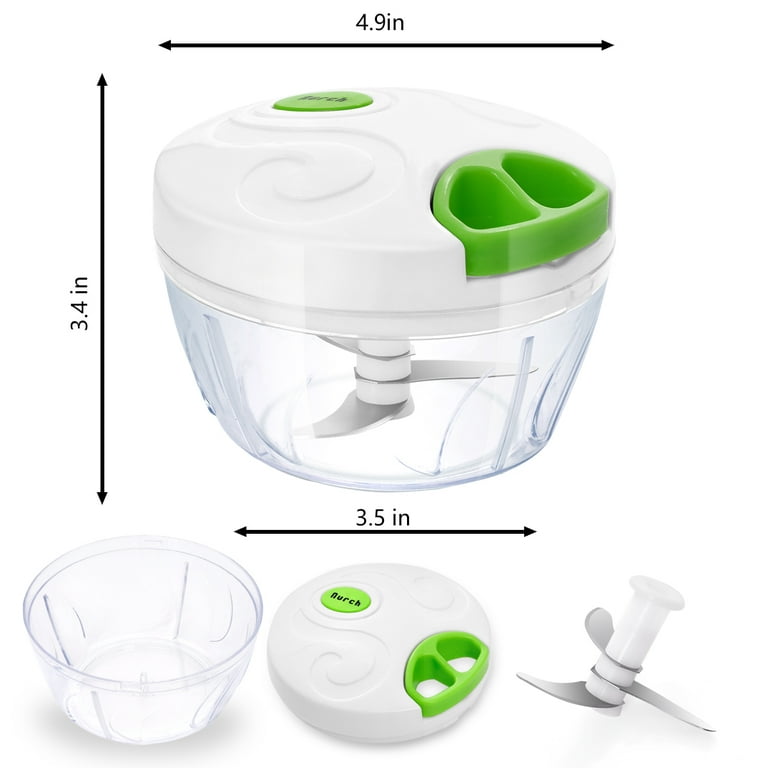 500ML Manual Food Chopper, Easy Hand Pull Mincer, Blender to Chop  Vegetables,Onion,Fruits,Nuts,Garlic