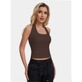 thumbnail image 2 of Women's Double Lined Halter Tank Tops Backless Going Out Tops Casual, 2 of 7