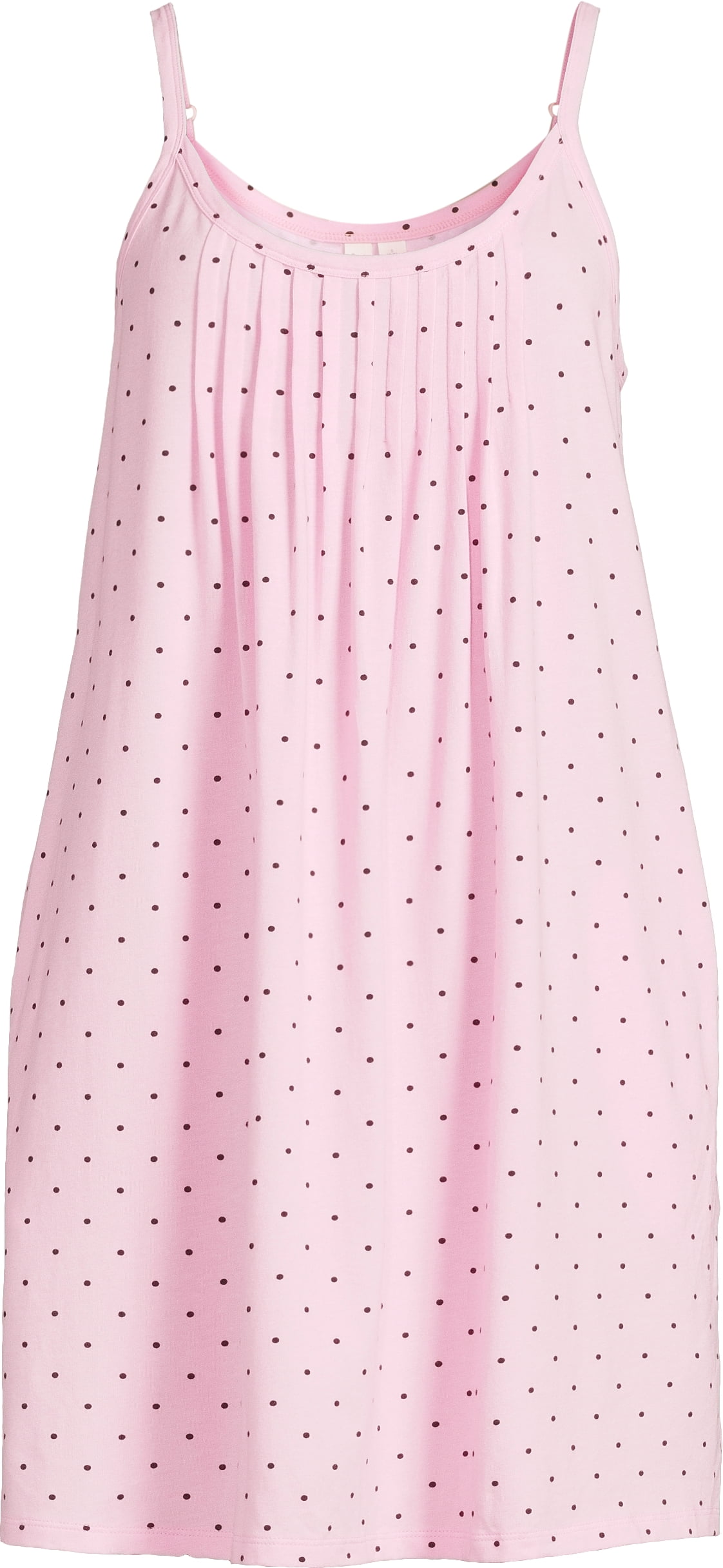 Joyspun Women's Cotton Blend Pleated Sleep Chemise with Pockets, Sizes S to 3X