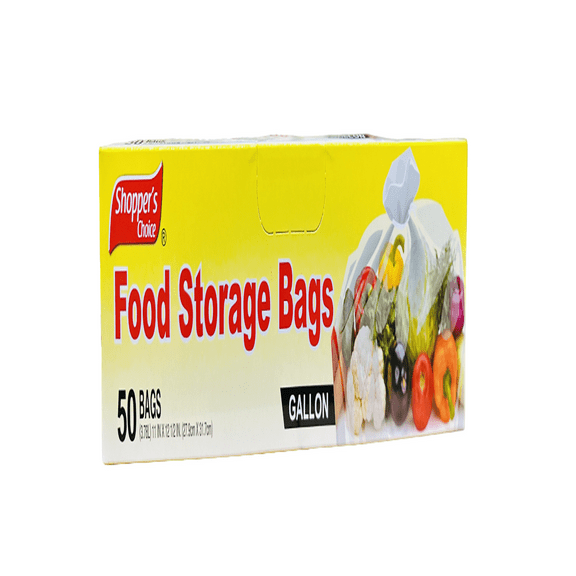 GoodSense Food Storage Bags 50ct Gallon Size with Ties – 1 Pack