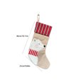 thumbnail image 2 of Feledorashia Christmas Burlap Stocking, Christmas Stocking Ornament, Christmas Accent for Christmas Tree Mantel Wreath Window Gift, Burlap Fabric with Mini Stocking Shape and Attached Hanging Loop, 2 of 7