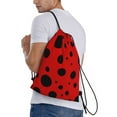 thumbnail image 3 of Kdxio Ladybug Pattern Print Drawstring Backpack Bag,Waterproof Draw String Back Sack, Gym Drawstring Bags Swim Bag For Unisex, 3 of 9