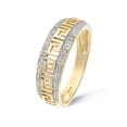 thumbnail image 2 of 9ct Gold Jewelco London Round 3pts Diamond Greek Key Eternity Ring 2.5mm, 2 of 8