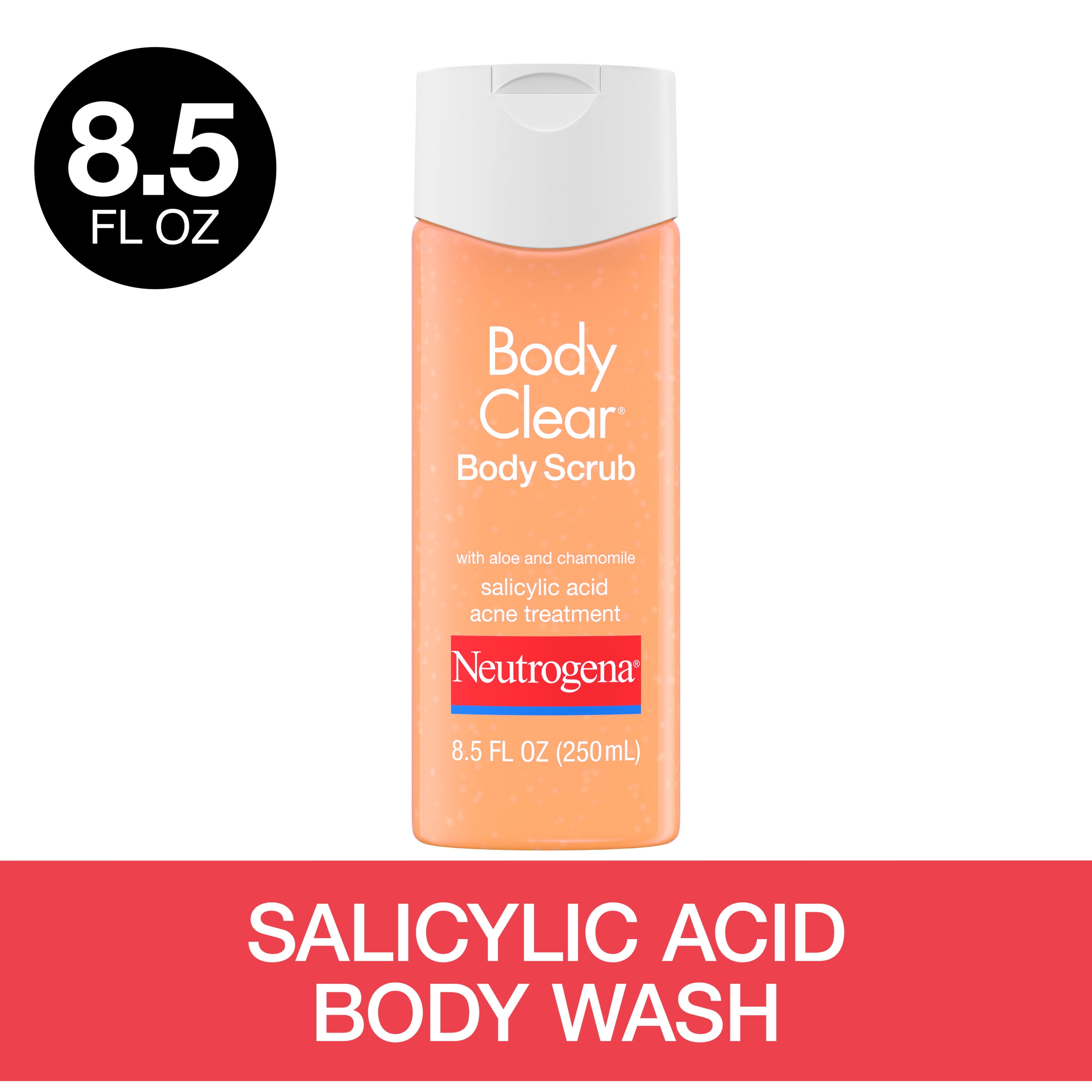 Neutrogena Body Clear Acne Body Scrub, 2% Salicylic Acid, 8.5 fl. oz