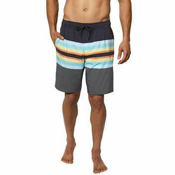 Hang Ten Men Quick-Dry Stretch Pockets  Swim Shorts  (Multi, XX-Large)