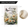 thumbnail image 6 of Butterfly Flowers Garden Flag 12.5 x 18 Inch Always Loved Never Forgotten Memorial Garden Flag Double Sided Spring Summer Yard Flags for Outdoor Seasonal Porch Lawn Decor (Purple/Green), 6 of 6