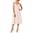 thumbnail image 2 of Dress the Population Women's Emily Sleeveless FIT & Flare Button Detail MIDI Dress Dress, Powder Blush, M, 2 of 4