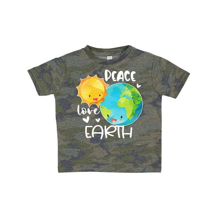 

Inktastic Earth Day Peace Love Earth Gift Toddler Boy or Toddler Girl T-Shirt