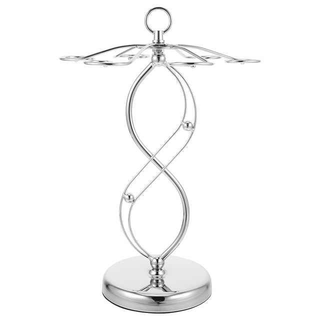 Estante para copas de vino de encimera: soporte de metal para copas con 6 ganchos - Exhibidor de copas independiente para cocinas, bares y mesas.