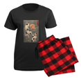 thumbnail image 5 of CafePress - Japanese Cats Women's Dark Pajamas - Women's Short Sleeve Print T-Shirt and Pants Dark Cotton Pajama Set, 5 of 7